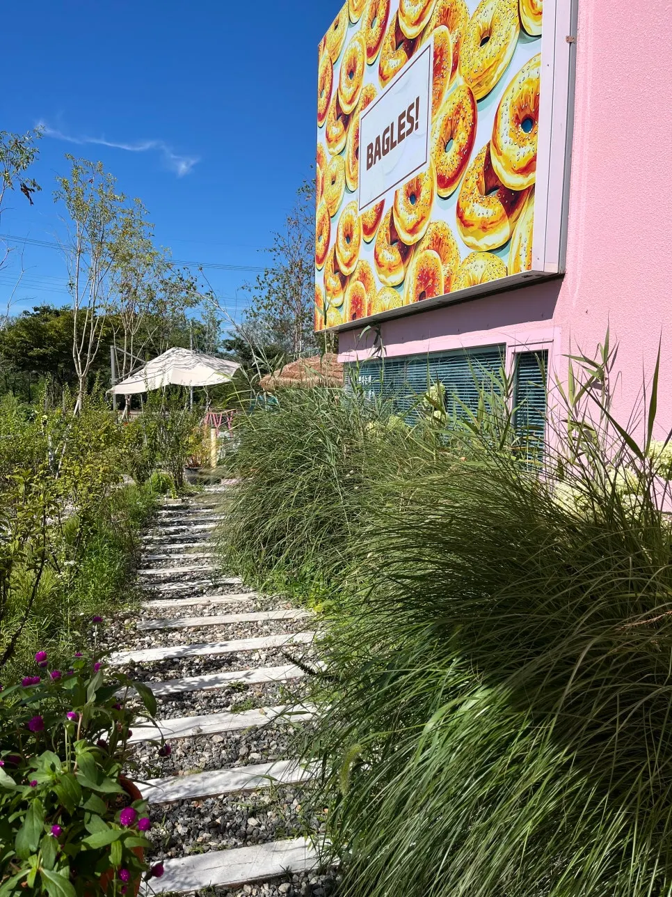 Another indoor seating area at Pink Wall Cafe