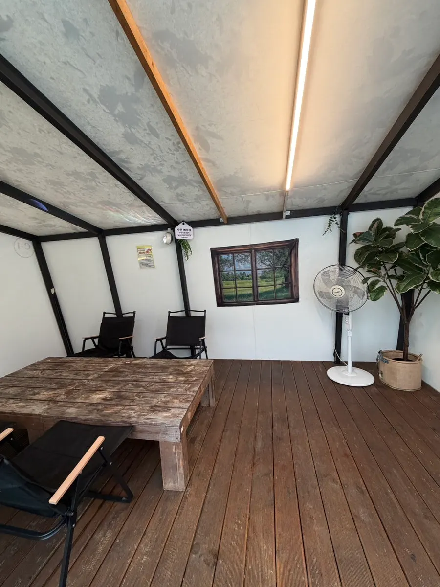 Inside a Pino Cafe Romantic Camp-Picnic tent