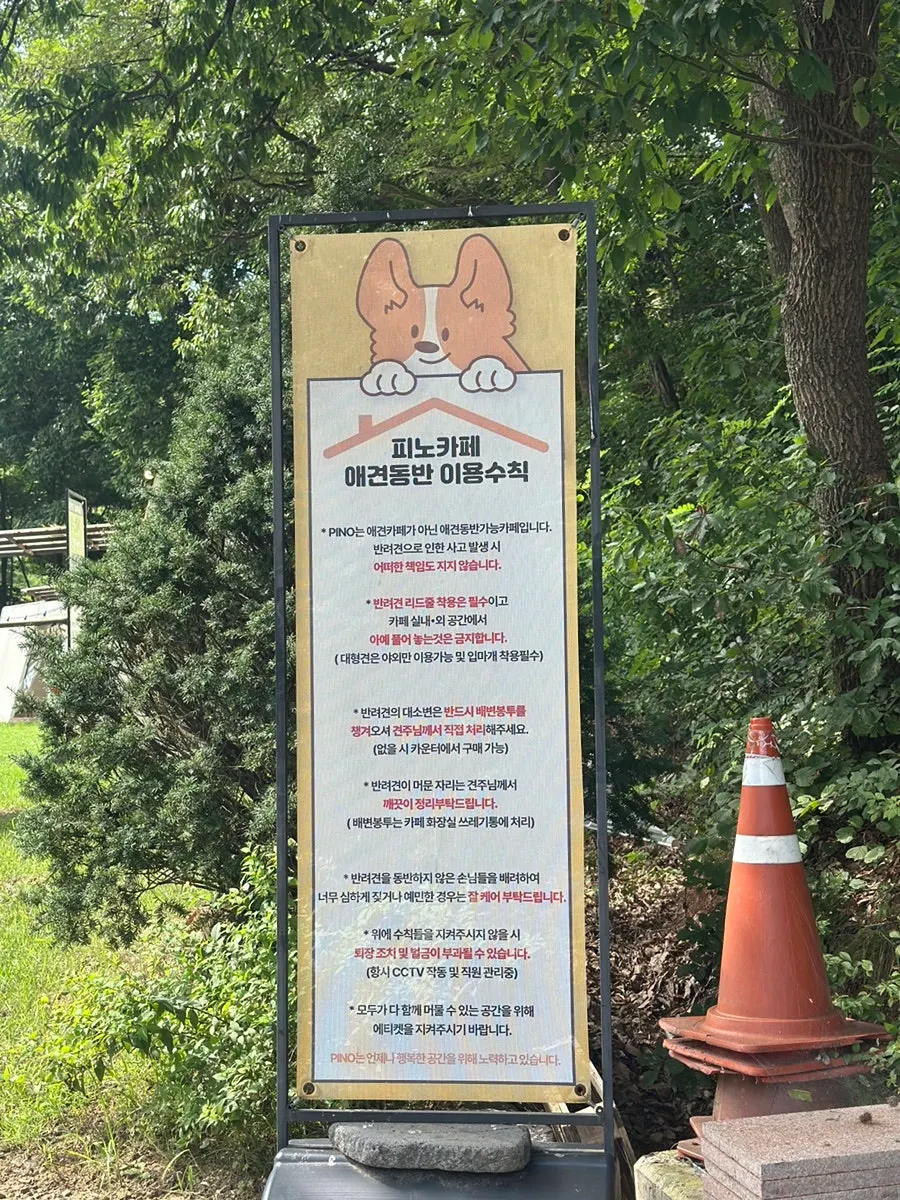 피노카페 야외 정원 산책로