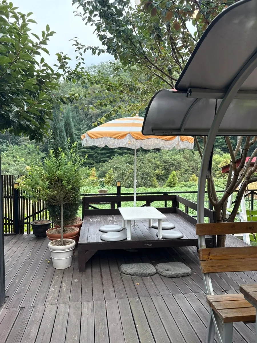 View of Pino Cafe's outdoor space