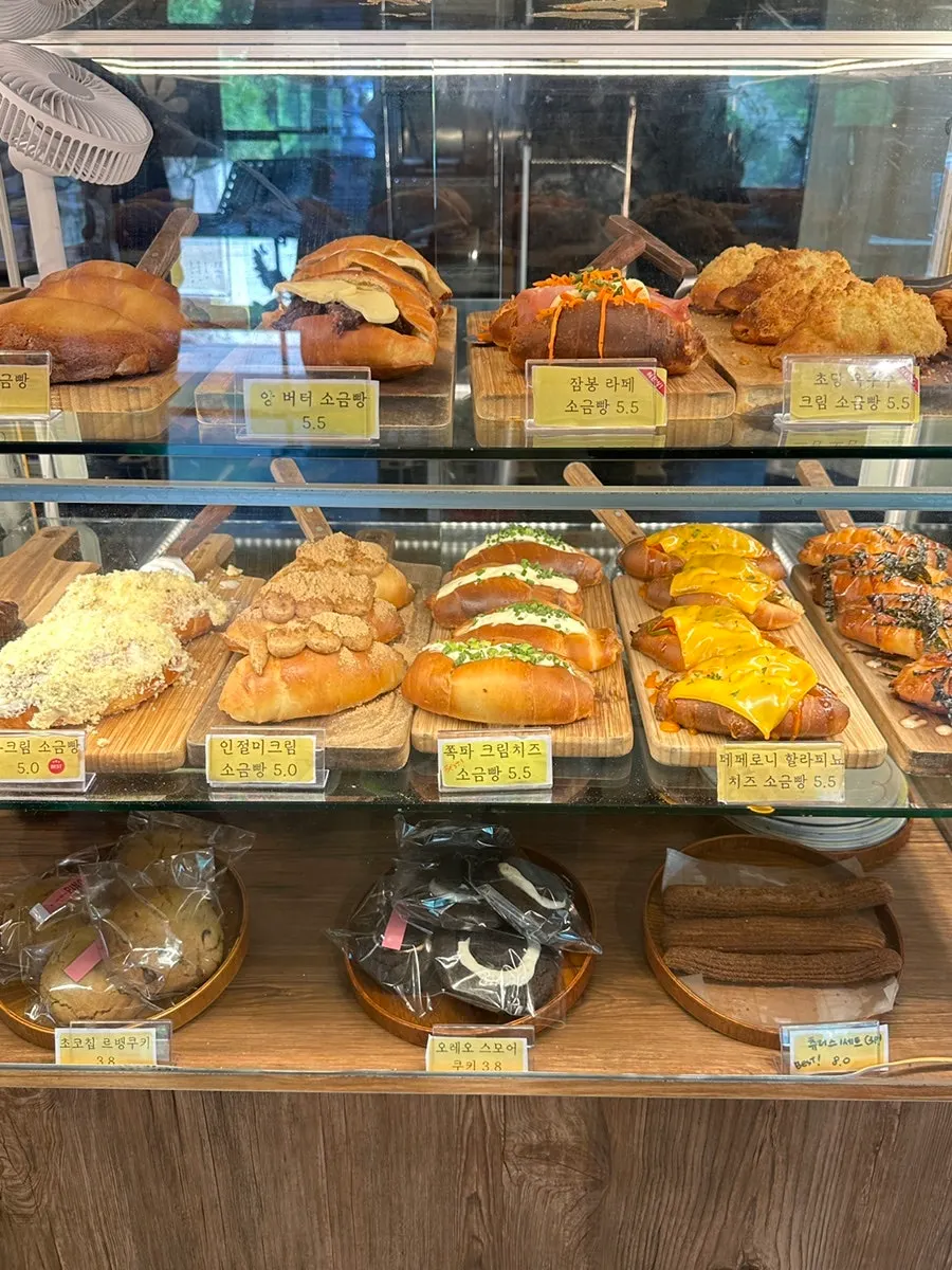 Showcase of desserts and baked goods made fresh that day