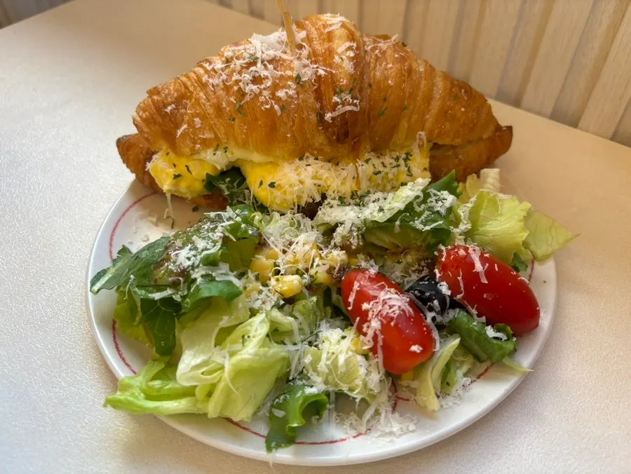 Egg mayo croissant sandwich set