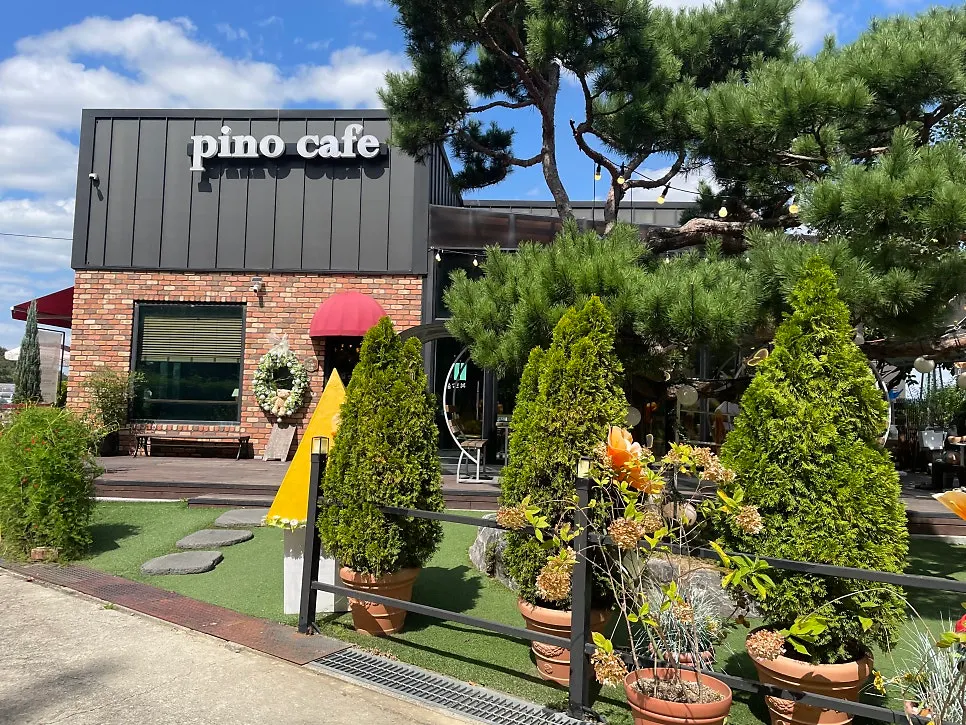 Outdoor picnic zone at Pino Cafe