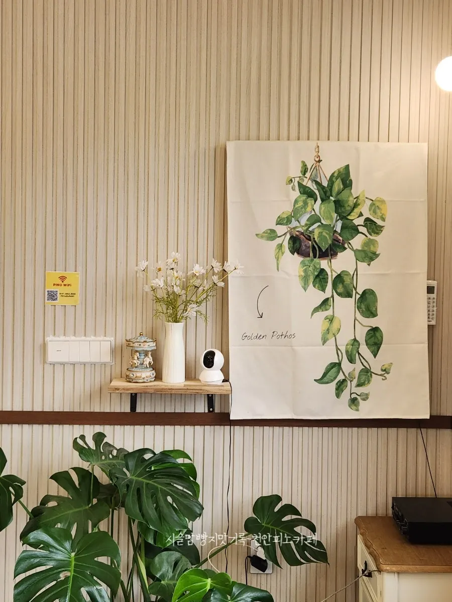 Pino Cafe's annex with forest views through a large window