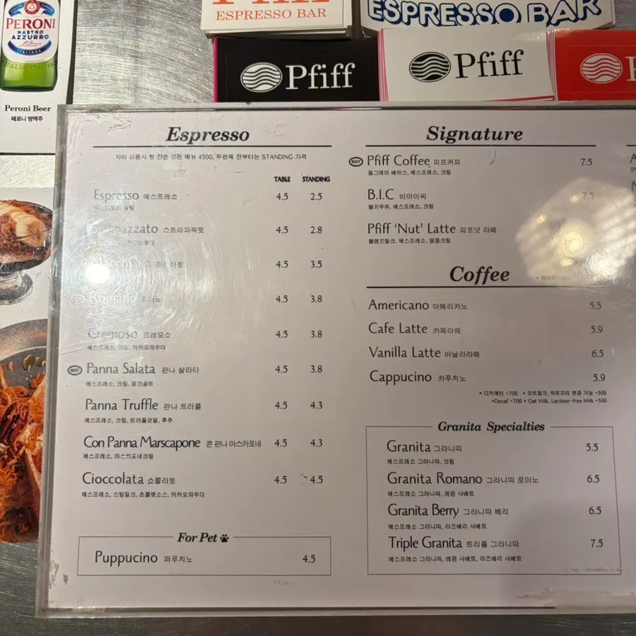 Assorted desserts displayed in the showcase