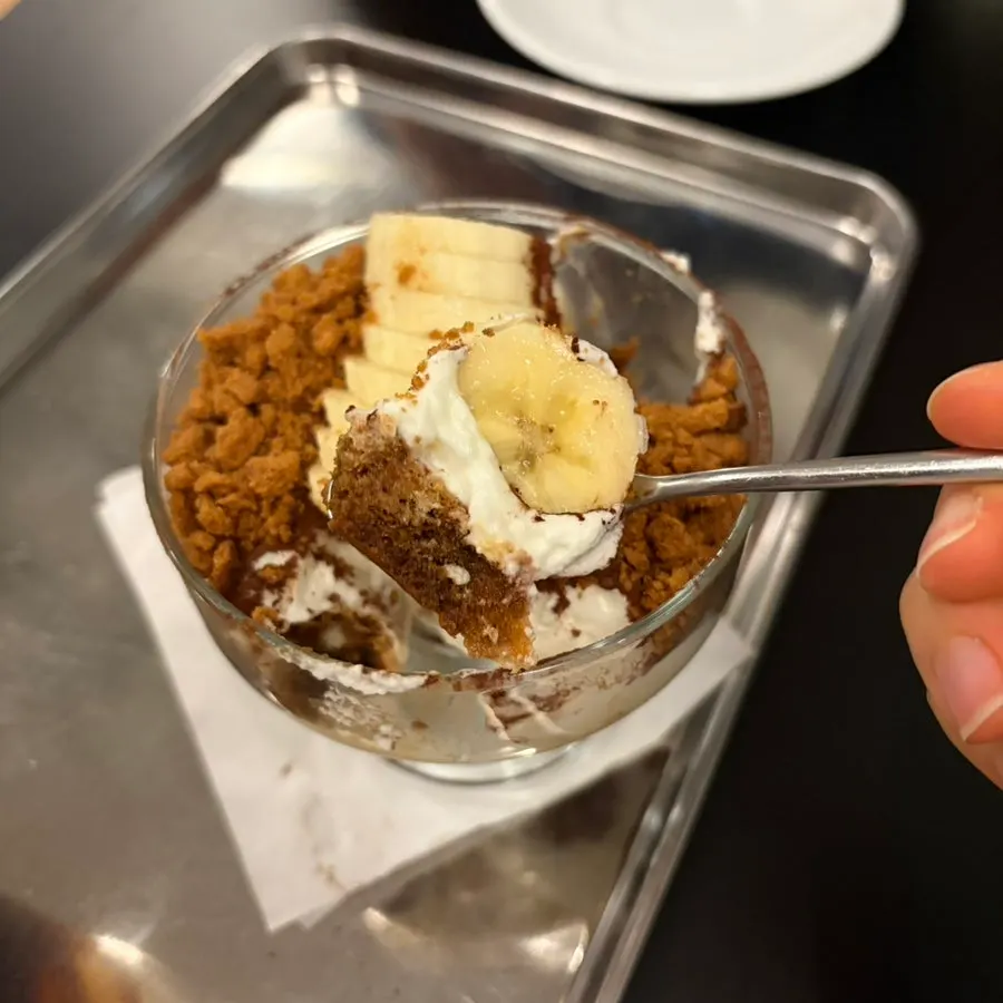 Spoonful of Tiramisu Banana Crumble
