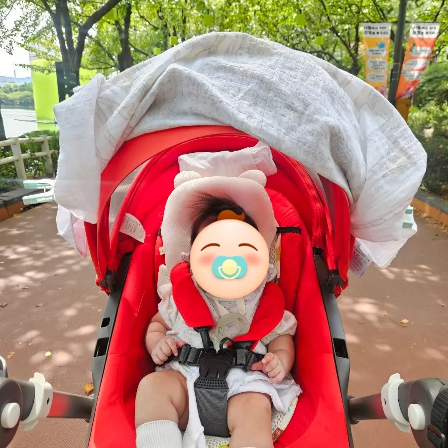 Red Stokke Crusi stroller