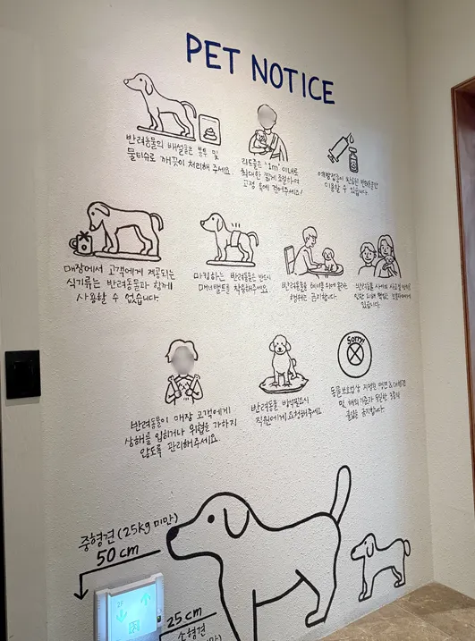 Dog-friendly seating on the 3rd floor