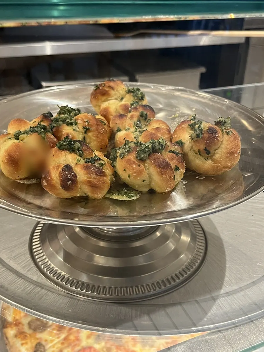 Garlic bread listed on the menu