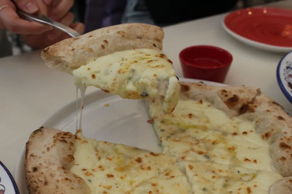 Chewy gorgonzola pizza dough