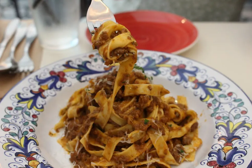Ragu sauce loaded with meat