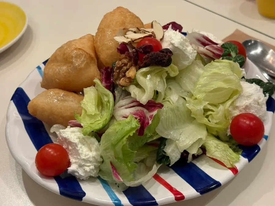 Large portion of ricotta salad