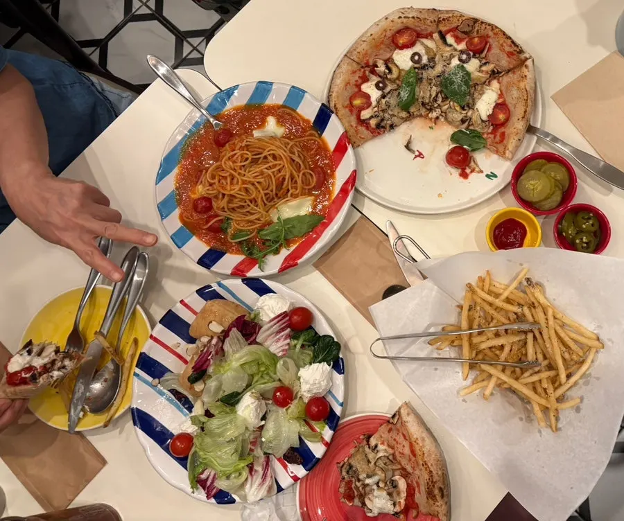 All five dishes ordered by the two of us