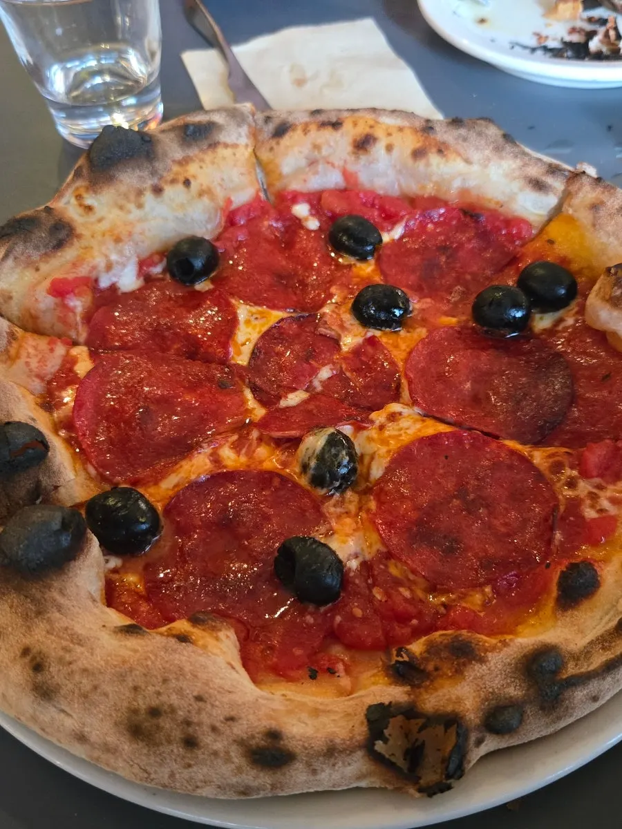 Crust end dipped in sauce
