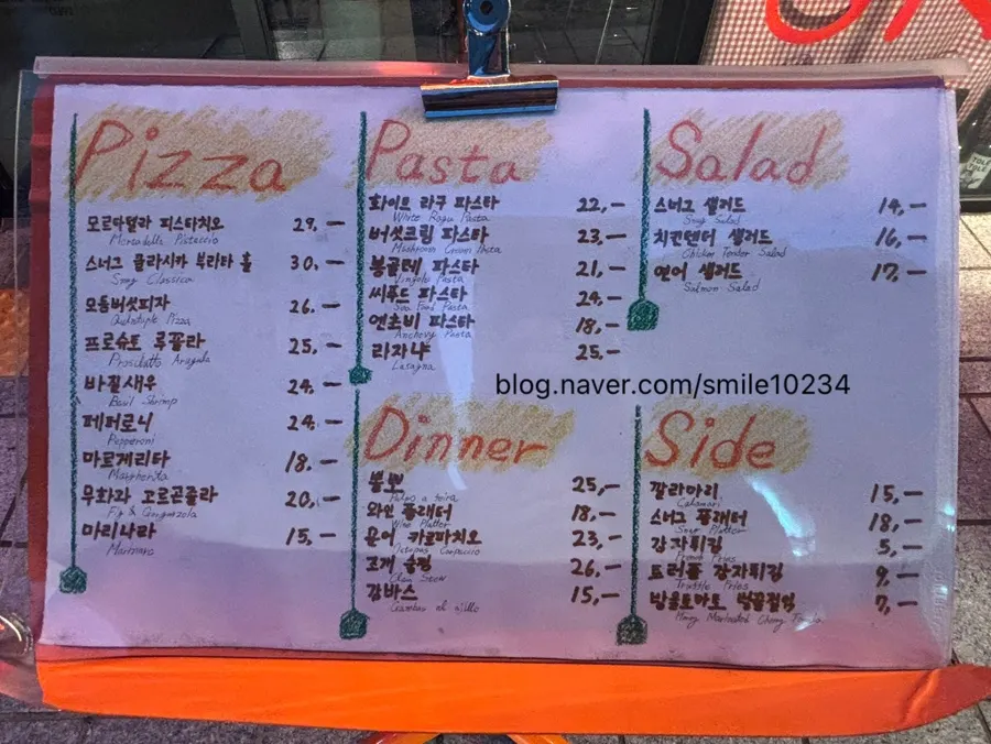 식사 마무리 무렵의 피자 접시