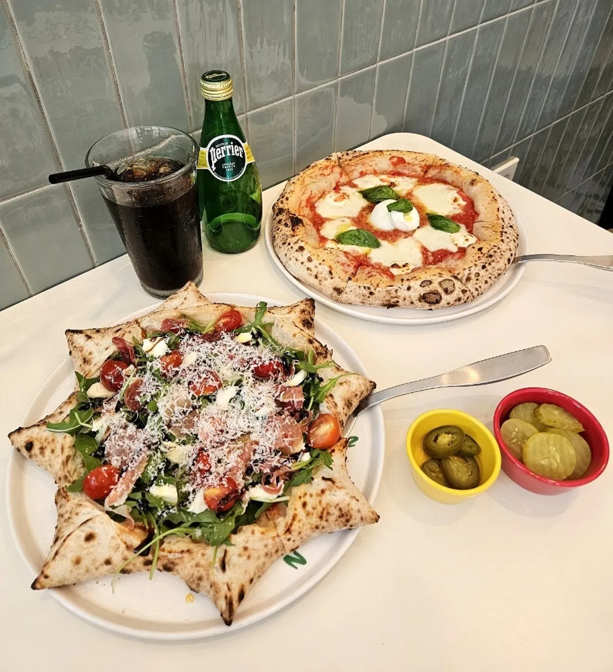 Wood-fired pizza eaten at Pizzeria O Hapjeong Station