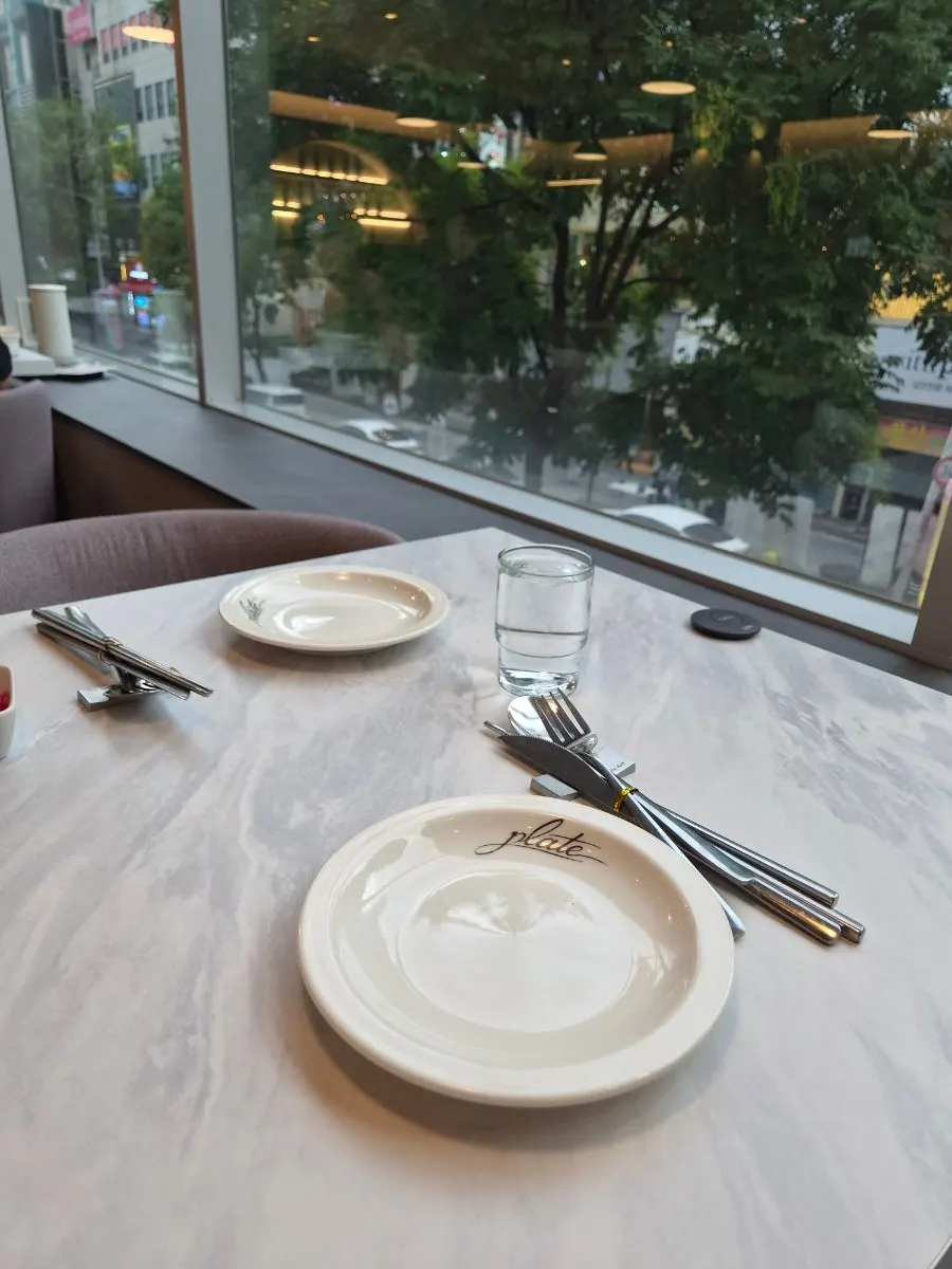 Baby dishware and disposable spoon and fork given to the child
