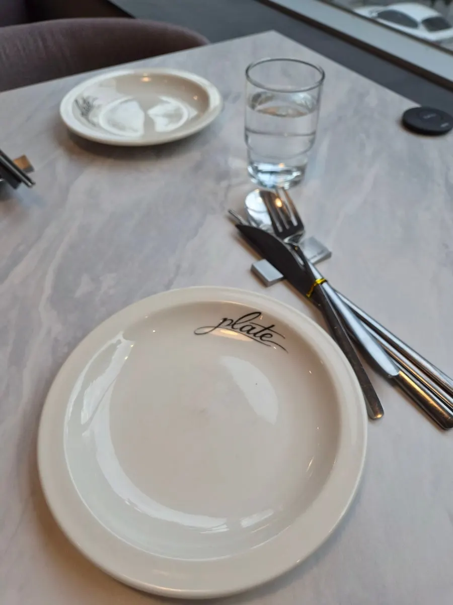 Baby dishware set up on the table