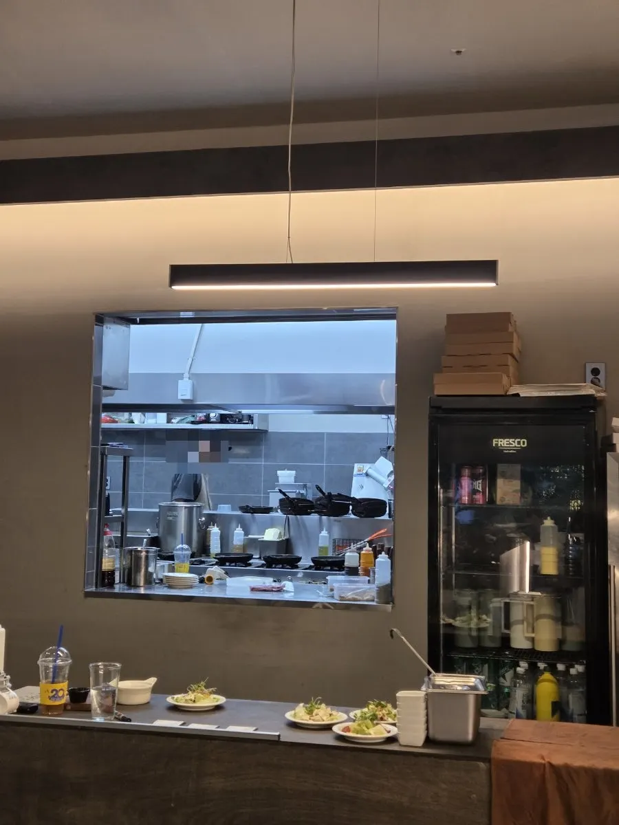 Meat fridge inside the restaurant