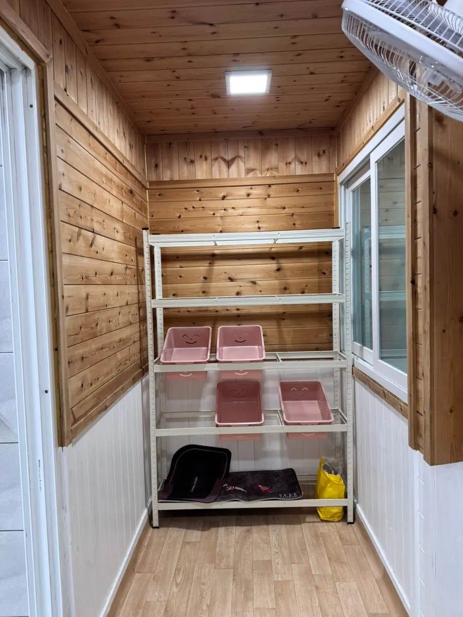 Inside the shower facility at Byeolbit Camping Site