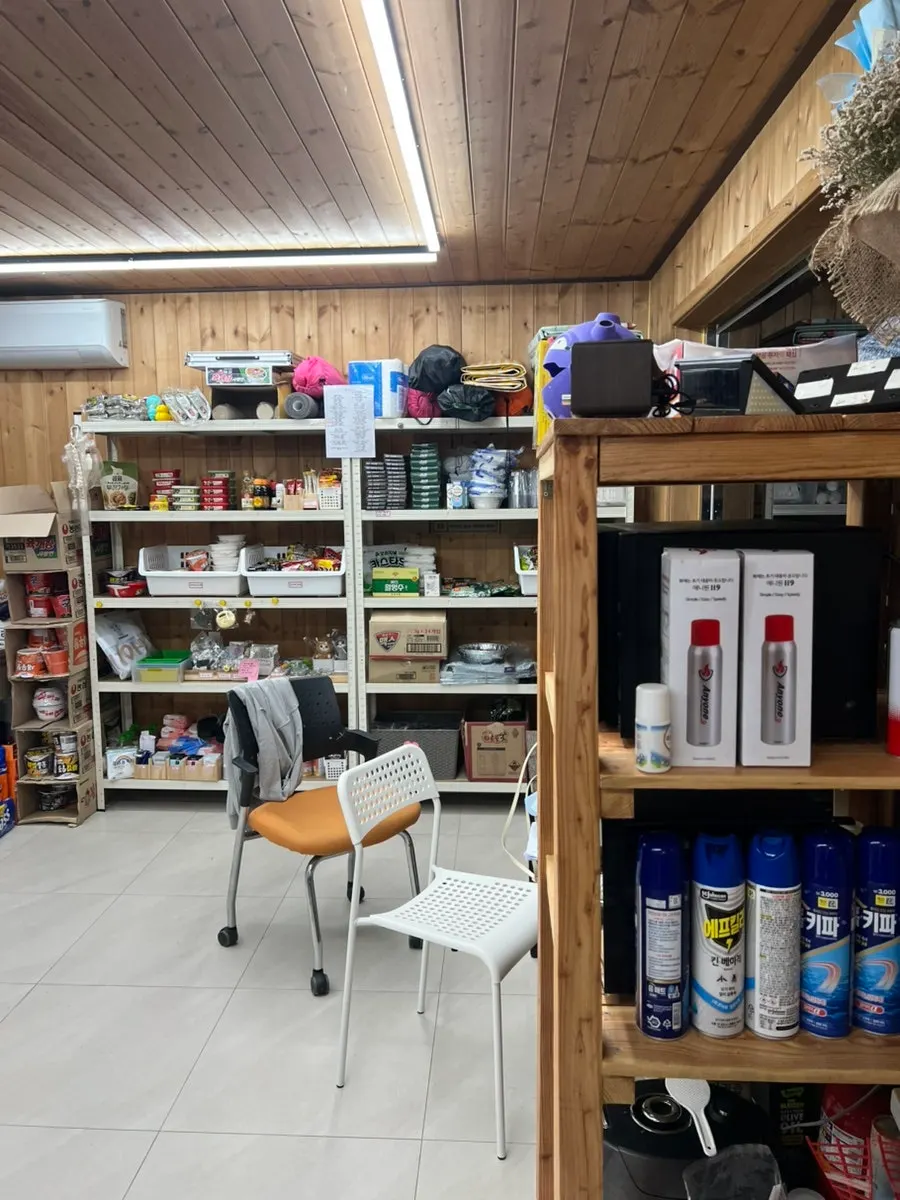 The interior of the management building shop, as clean as new
