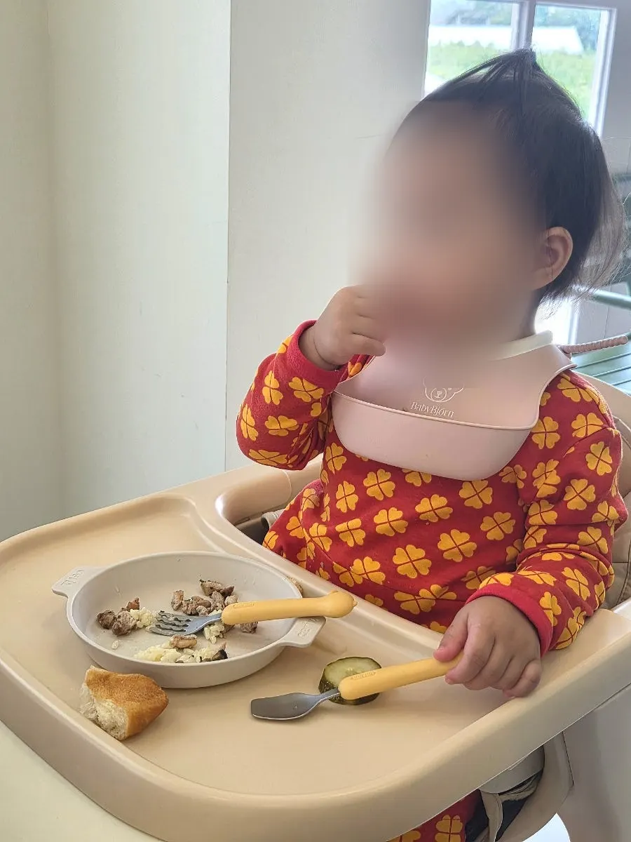 Child eating at the table