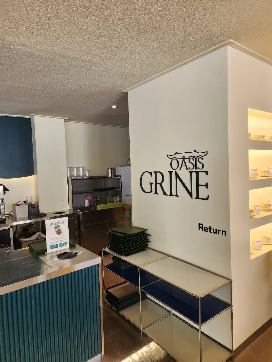Calm-toned café interior design