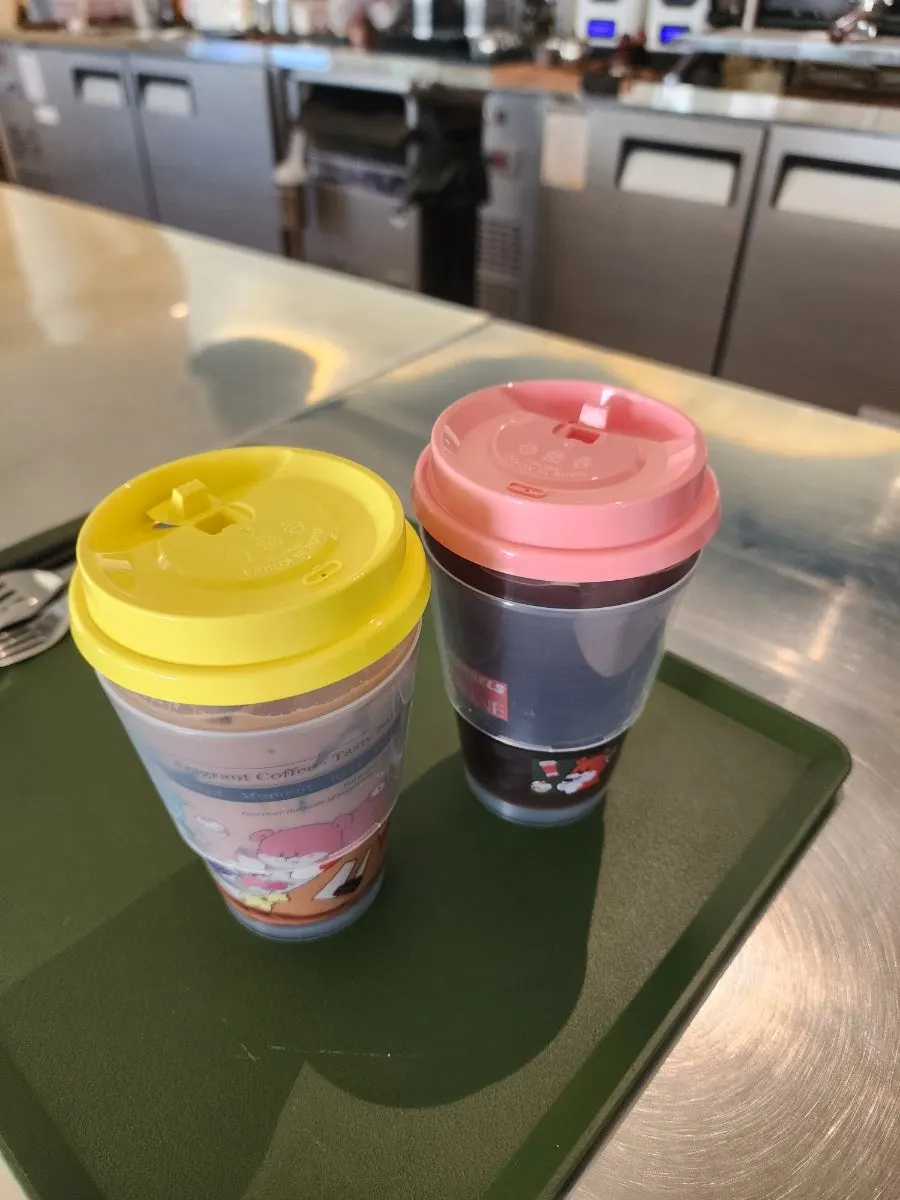 Iced Americano and Valrhona mocha latte