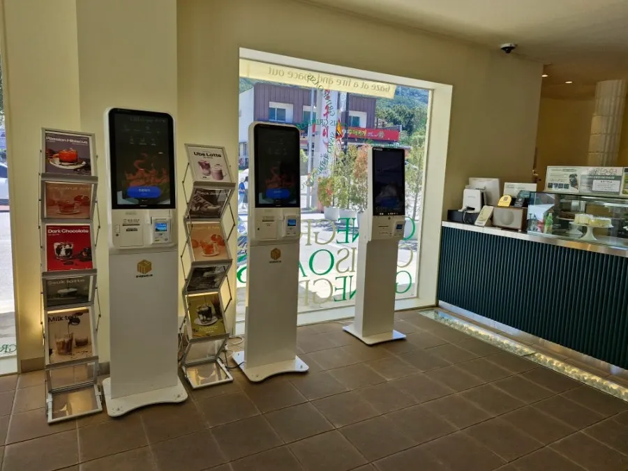 Order kiosk in the main building