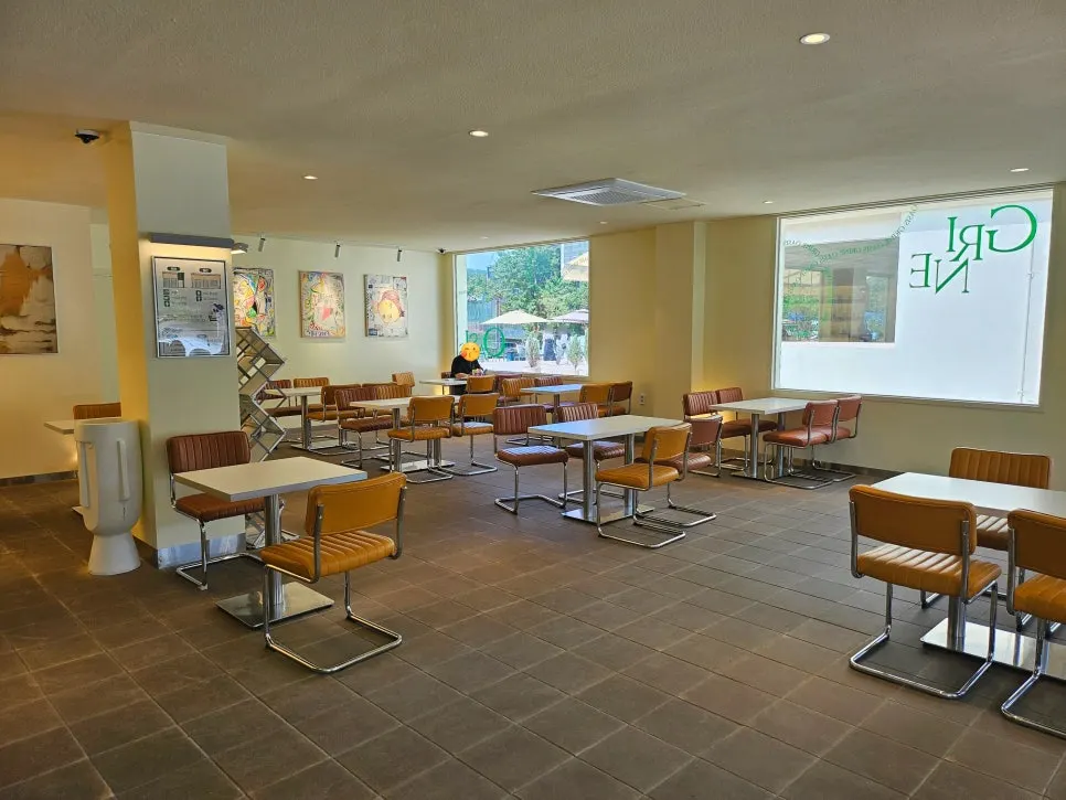Spacious interior of the main building