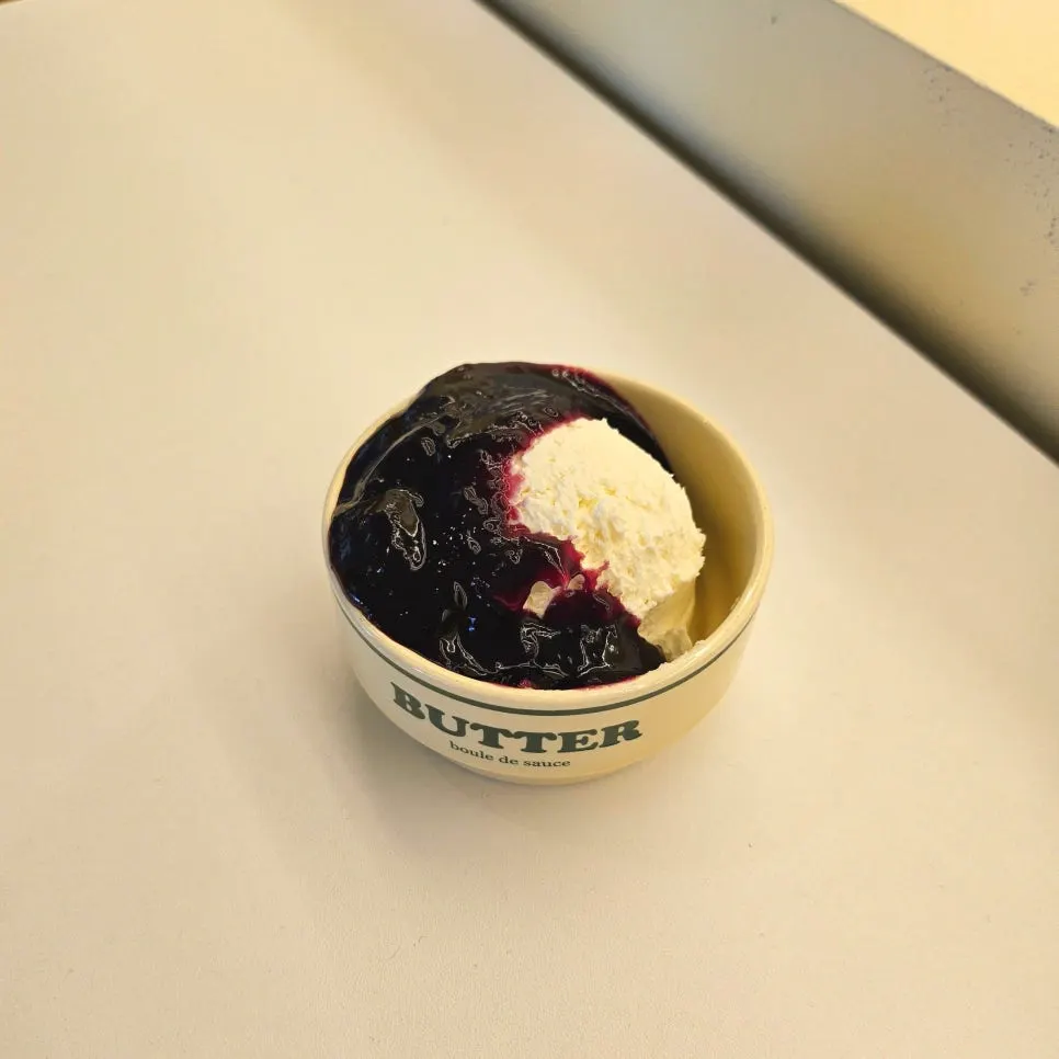 Homemade blueberry jam cream cheese