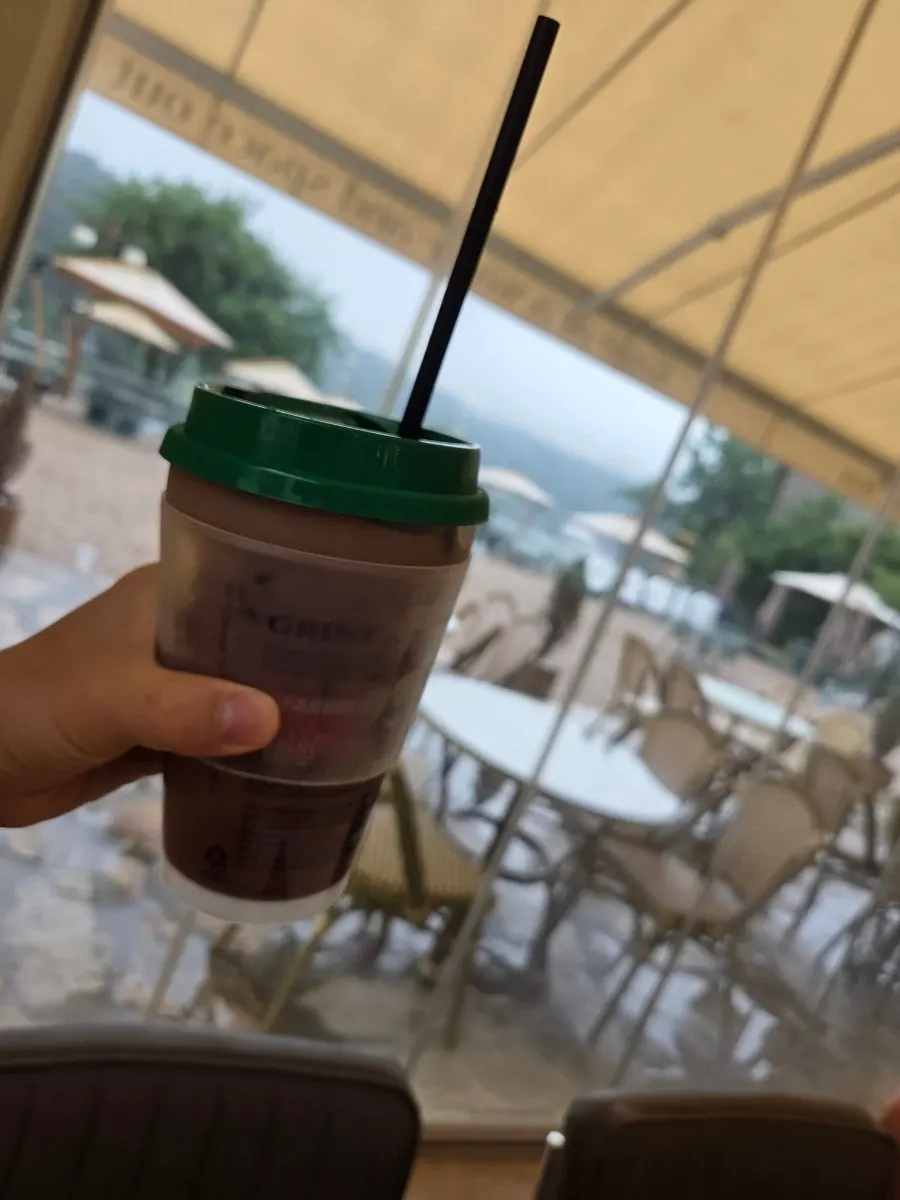 Drink served in an eco-friendly reusable cup