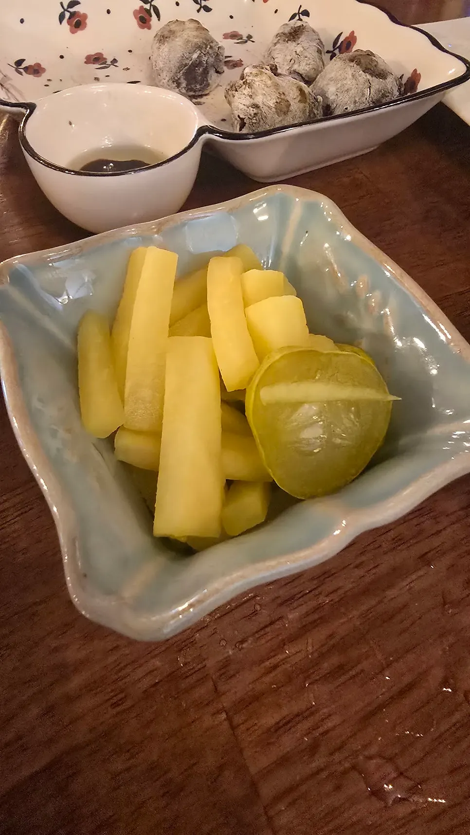 Green grape ade on the table