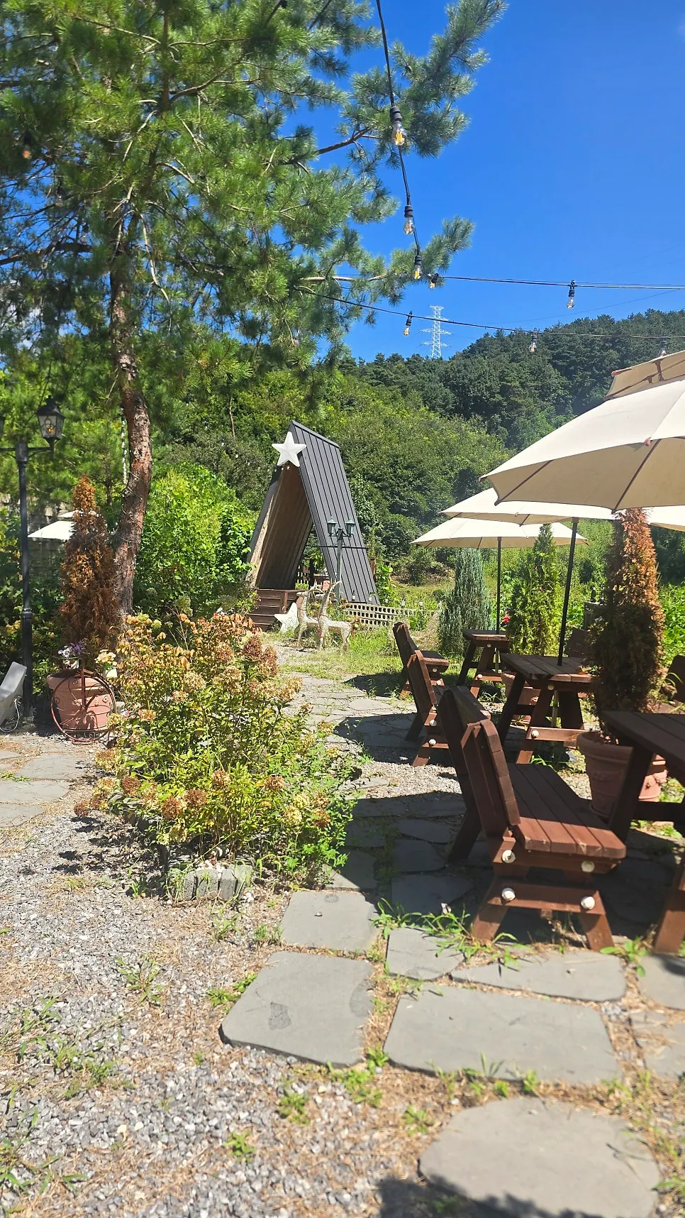 Rear outdoor terrace at From Italy