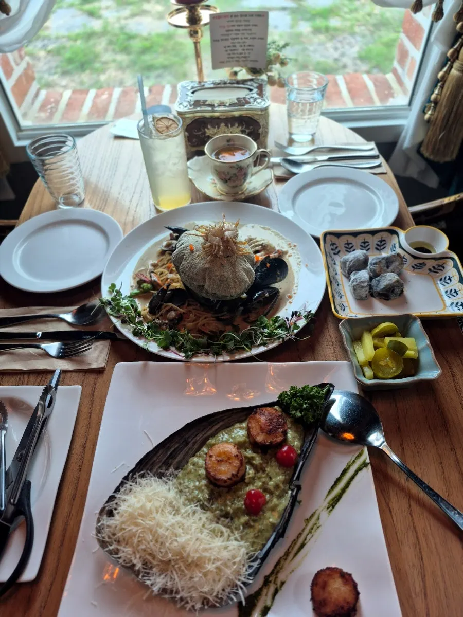 Pasta and risotto served on the table at From Italy