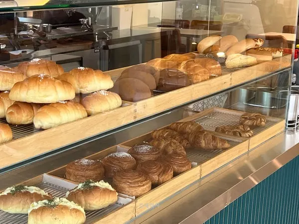 Order counter and bakery display in the main building