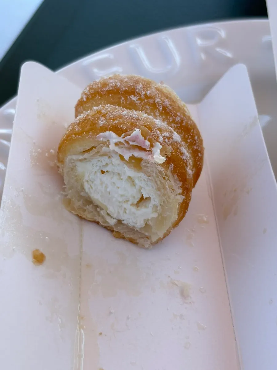 Frozen cornet in strawberry flavor