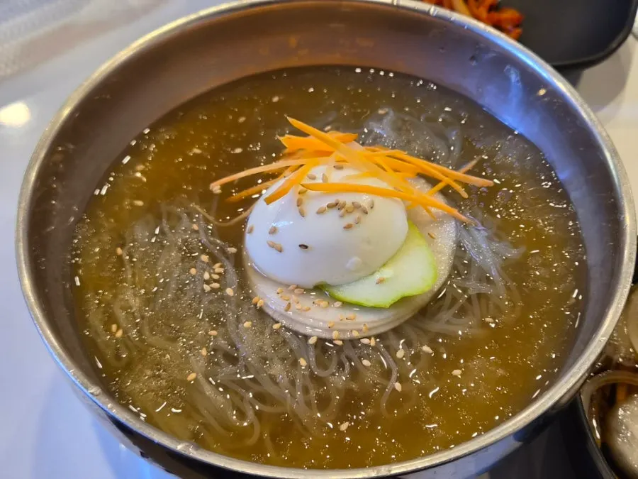 Mul-naengmyeon ordered for dessert