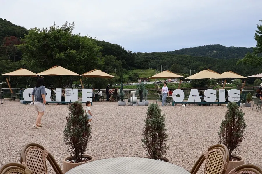 View of Gomo Reservoir from the café