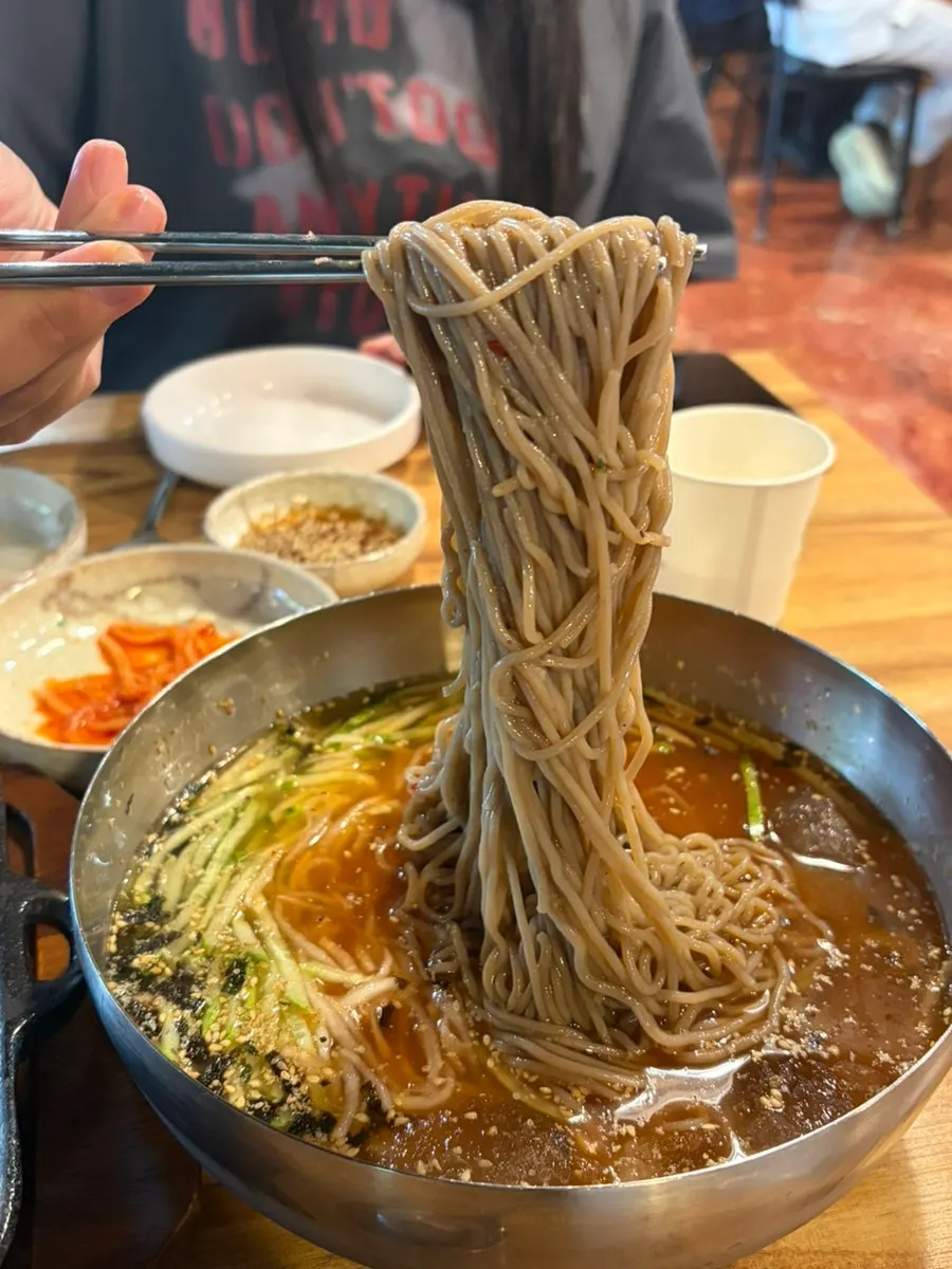 A bowl of mul makguksu at Myeongimong