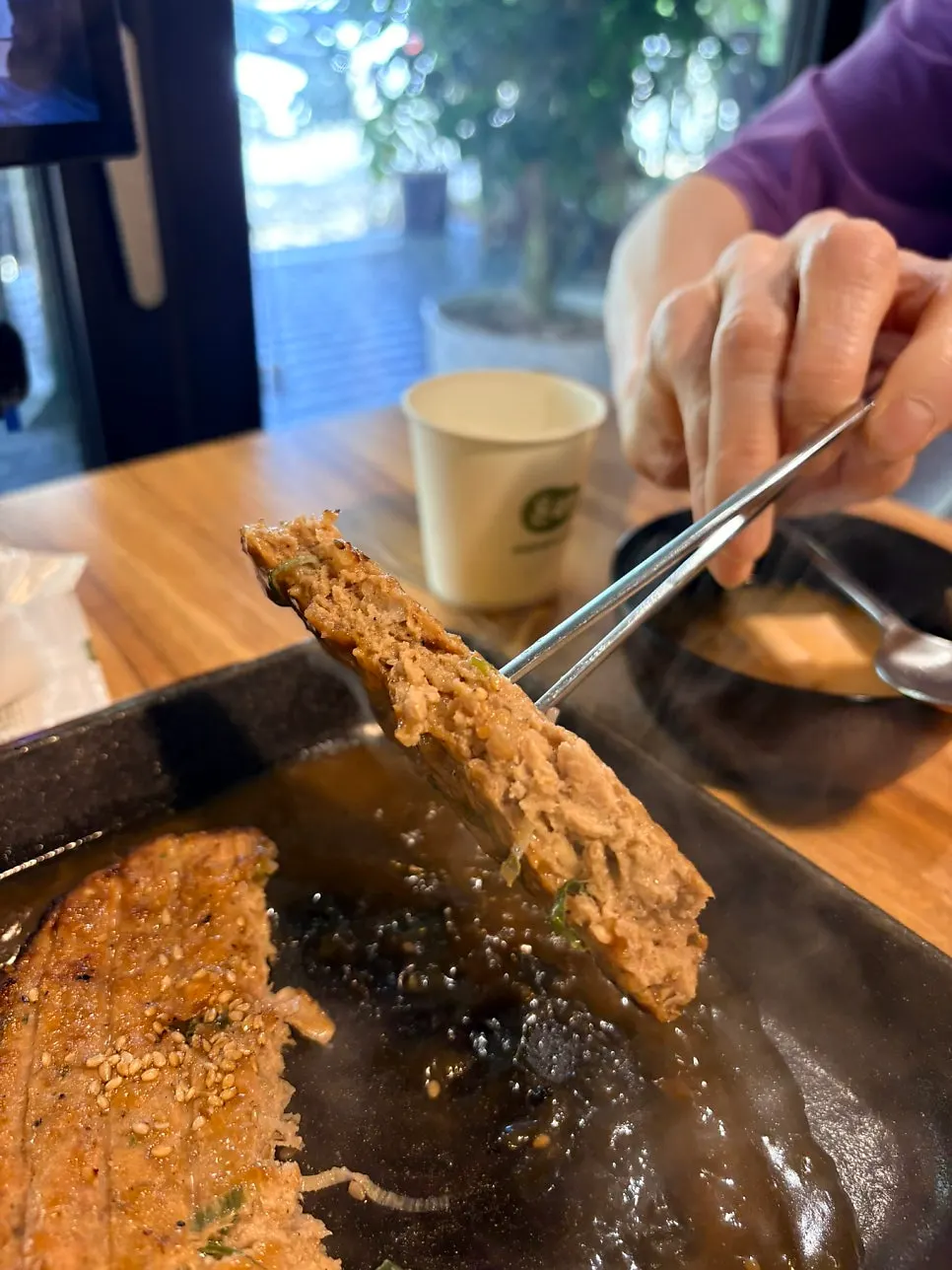 Close-up shot of Myeongimong's tteokgalbi