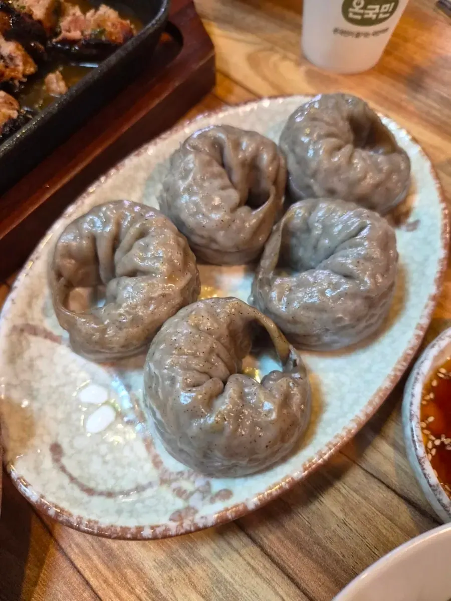 Generously filled buckwheat dumplings