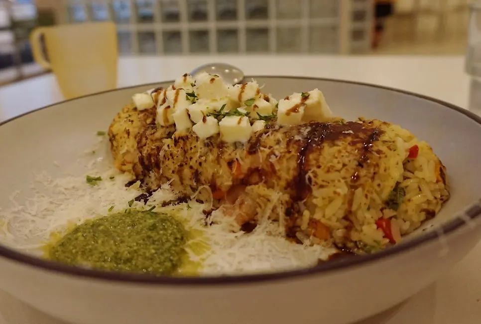 Sabroso pilaf de queso
