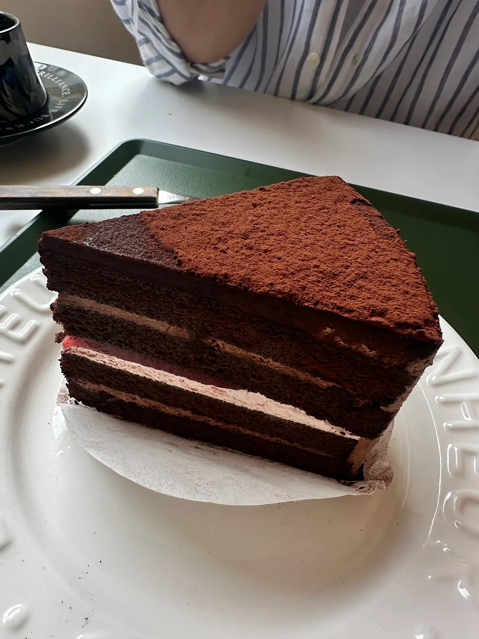 Chocolate strawberry cake dessert