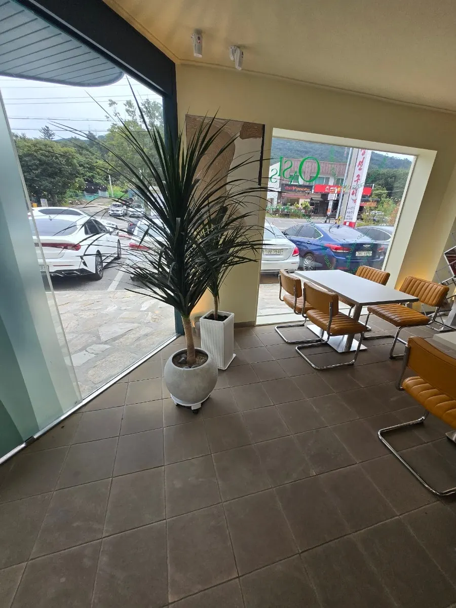 Main-building ordering area and indoor atmosphere