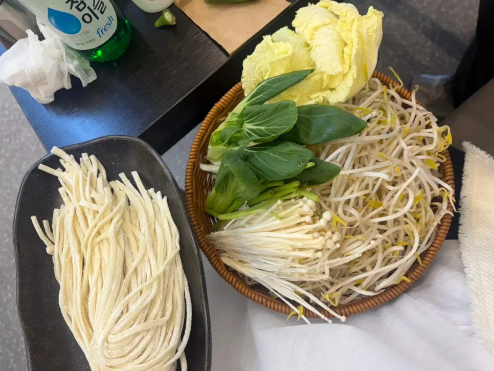 The seafood haesintang spread while being eaten