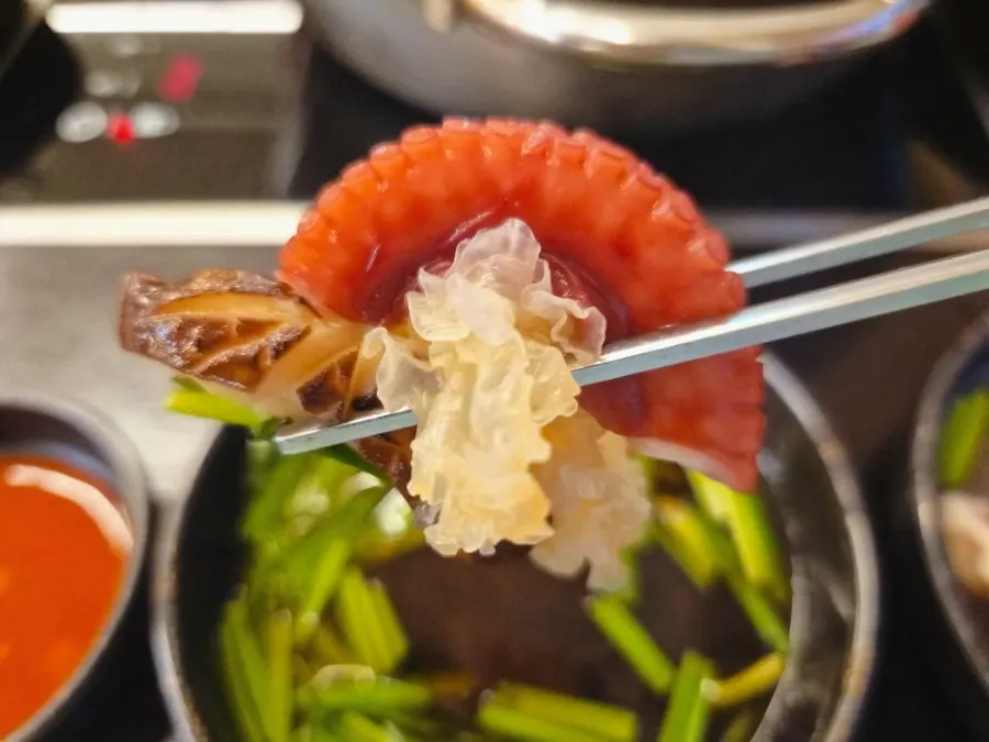 Large whole octopus inside the haesintang
