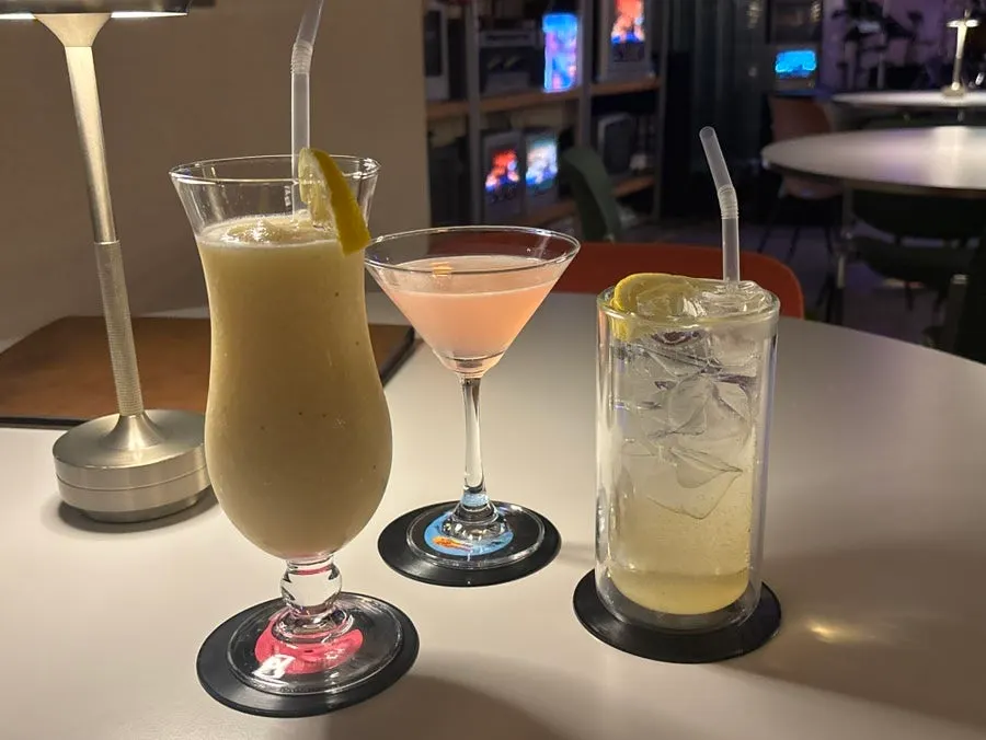 Three drinks placed on the table
