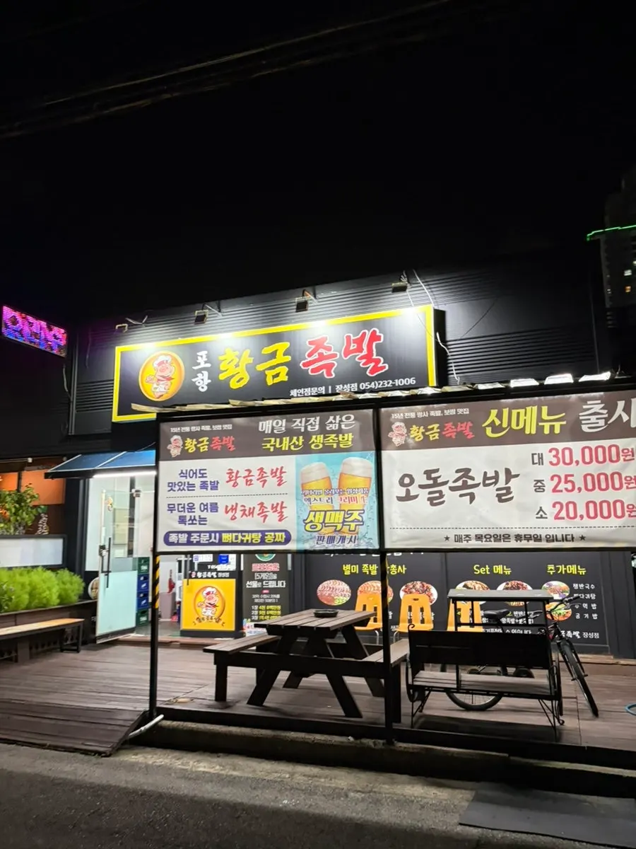 Exterior sign of Hwanggeum Jokbal Jangseong Branch