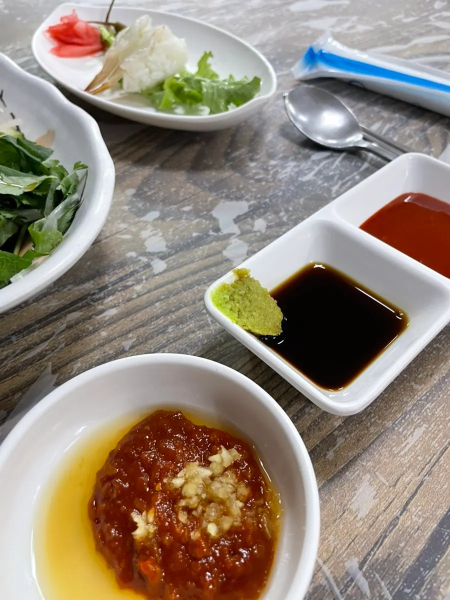 홍게 세트 상차림 구성